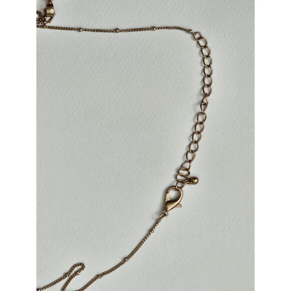 Elegant Banded Onyx Agate Natural Linear Veining On 33 Inch Gold Tone Chain - Picture 4 of 7